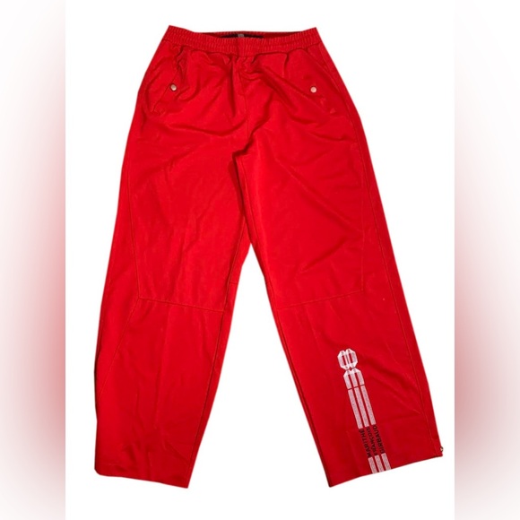 Vintage Marithé + François Girbaud Red Red / Navy Track Pants (Size XL) - Picture 2 of 6
